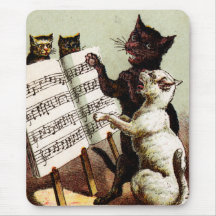 19th C. Singing Cats Mouse Pads