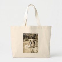 19th C. Swans in Paris Canvas Bag