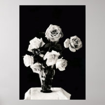 19th C. Vase of Roses Print