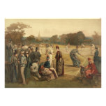 19th Century Game of Women's Lawn Tennis from 1887 Invites