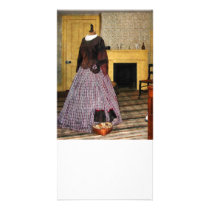 19th Century Plaid Dress Photo Greeting Card