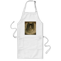 19th Century Vintage Cat Print Apron