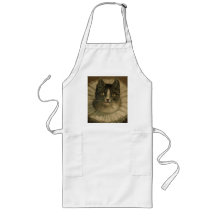 19th Century Vintage Cat Print Apron