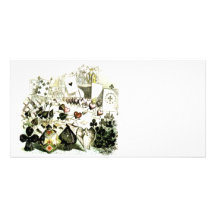 19th Century Wonderland-esque Woodcut Custom Photo Card
