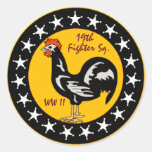 19th FIGHTER SQUADRON Round Sticker