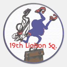 19th Liaison Sq. Round Stickers