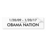 1/20/09 - 1/20/17, OBAMA NATION, 2009 KEYTARA ... BUMPER STICKER