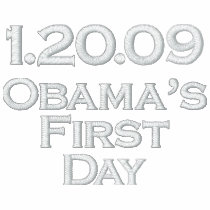 1.20.09 Obama's First Day Embroidedered Shirt Polo Shirt