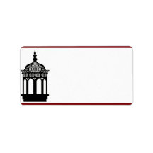 1.25" x2.75" Mailing Address Maroon Lantern Address Label