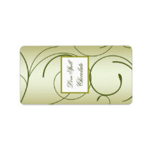 1.25" x 2.75" Hershey's Green Apple Swirls Fruit Custom Address Label