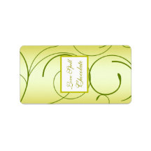 1.25" x 2.75" Hershey's Lime Green Pear Swirls Address Label