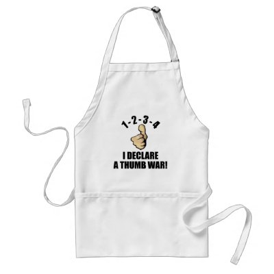 1-2-3-4 I Declare A Thumb War Apron by ktreadwe