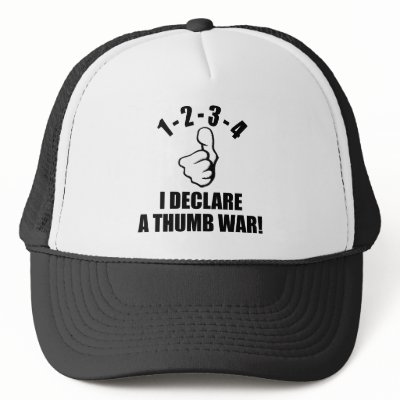 1-2-3-4 I Declare A Thumb War B-W by ktreadwe