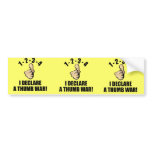 1-2-3-4 I Declare A Thumb War bumper stickers