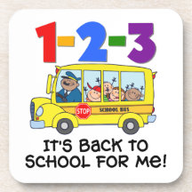 1-2-3 Back to School Beverage Coaster