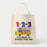 1-2-3 Back to School Tote Bags