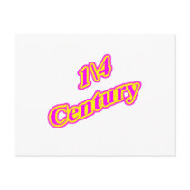 1\4 Century  Magenta Postcard