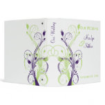 1.5" Purple Green White Floral Wedding Binder