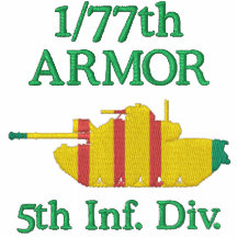 1/77th Armour Vietnam Two-Side Embroidered Shirt