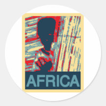 #1 Africa Customized Round Sticker
