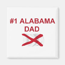 #1 Alabama Dad Refrigerator Magnet