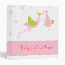 1" album photos de bébé de cigogne