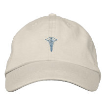 1" Caduceus Outline Embroidered Hats