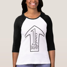 1 Cool Daughter Black/White Raglan T-shirt