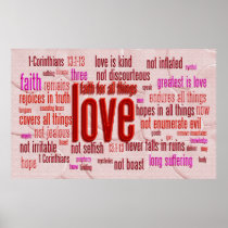1 Corinthians 13:1-13 Heart Cloth