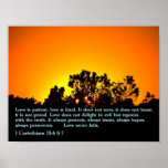 1 Corinthians 13:4 6-7 Sunset Posters