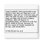 1 Corinthians 13 4-8 Refrigerator Magnet