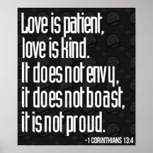 1 Corinthians 13:4 Poster