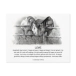 1 Corinthians 13: Love, Horses in Pencil Postcard