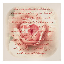 1 Corinthians 13 soft rose Personalized Announcement