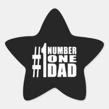 #1 Dad Birthdays & Christmas : Number One Dad Sticker