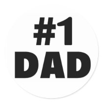 #1 Dad (Blk) Stickers