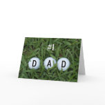 # 1 Dad Father's Day Card -- Golf Balls for Dad