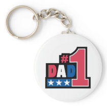 #1 Dad Gift Keychain