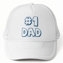 #1 Dad Number One Dad Father's Day Gifts Trucker Hat