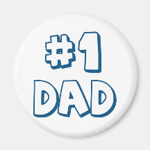 #1 Dad Number One Dad Father's Day Gifts Magnets