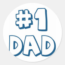 #1 Dad Number One Dad Father's Day Gifts Round Sticker