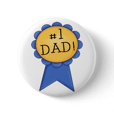 #1 Dad (ribbon) Pinback Buttons