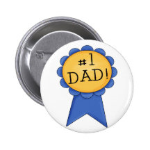 #1 Dad (ribbon) Pinback Buttons