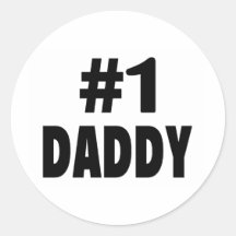 #1 Daddy (Blk) Sticker