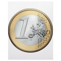 1 EURO Coin Letterhead Template