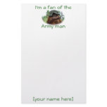 #1 Fan of the Army Man stationery