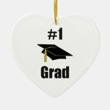 #1 Grad (black) Ornaments