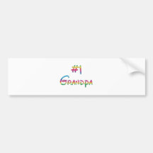 #1 Grandpa Bumper Sticker