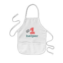 #1 helper kids apron unisex boy girl