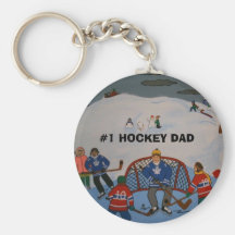 #1 HOCKEY DAD key chain